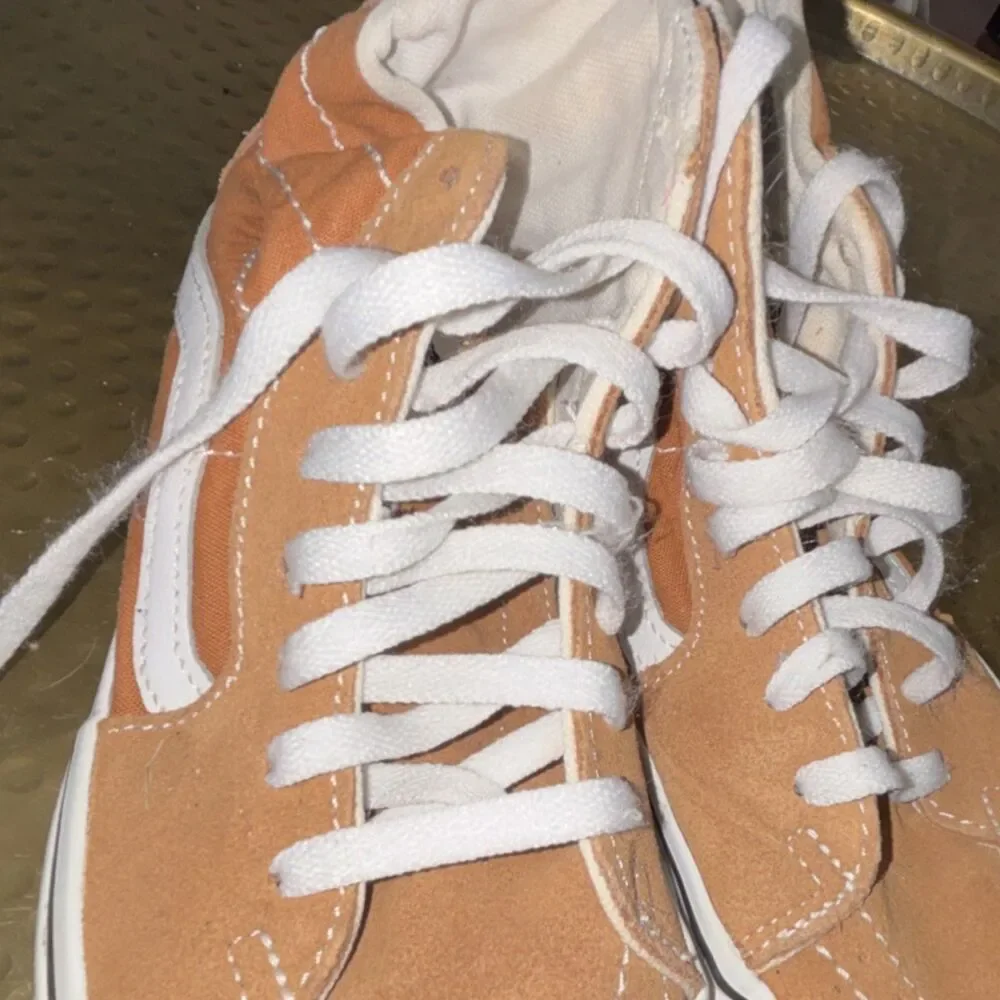 VANS Sk8-Hi Tan & White Canvas Suede High Top Lace-Up Sneakers Men’s - Picture 8 of 10
